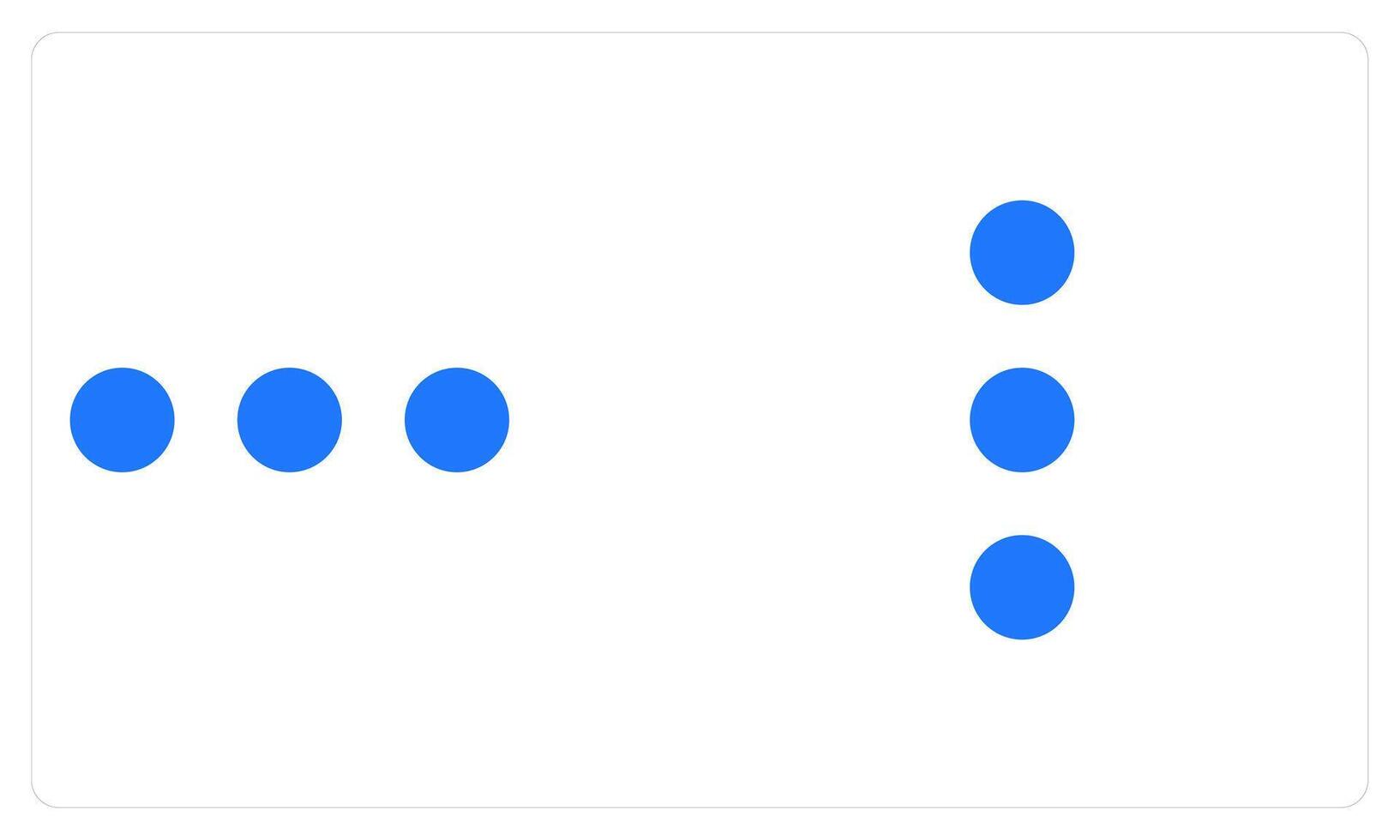 Vertical Dots and horizontal Dots in blue color vector