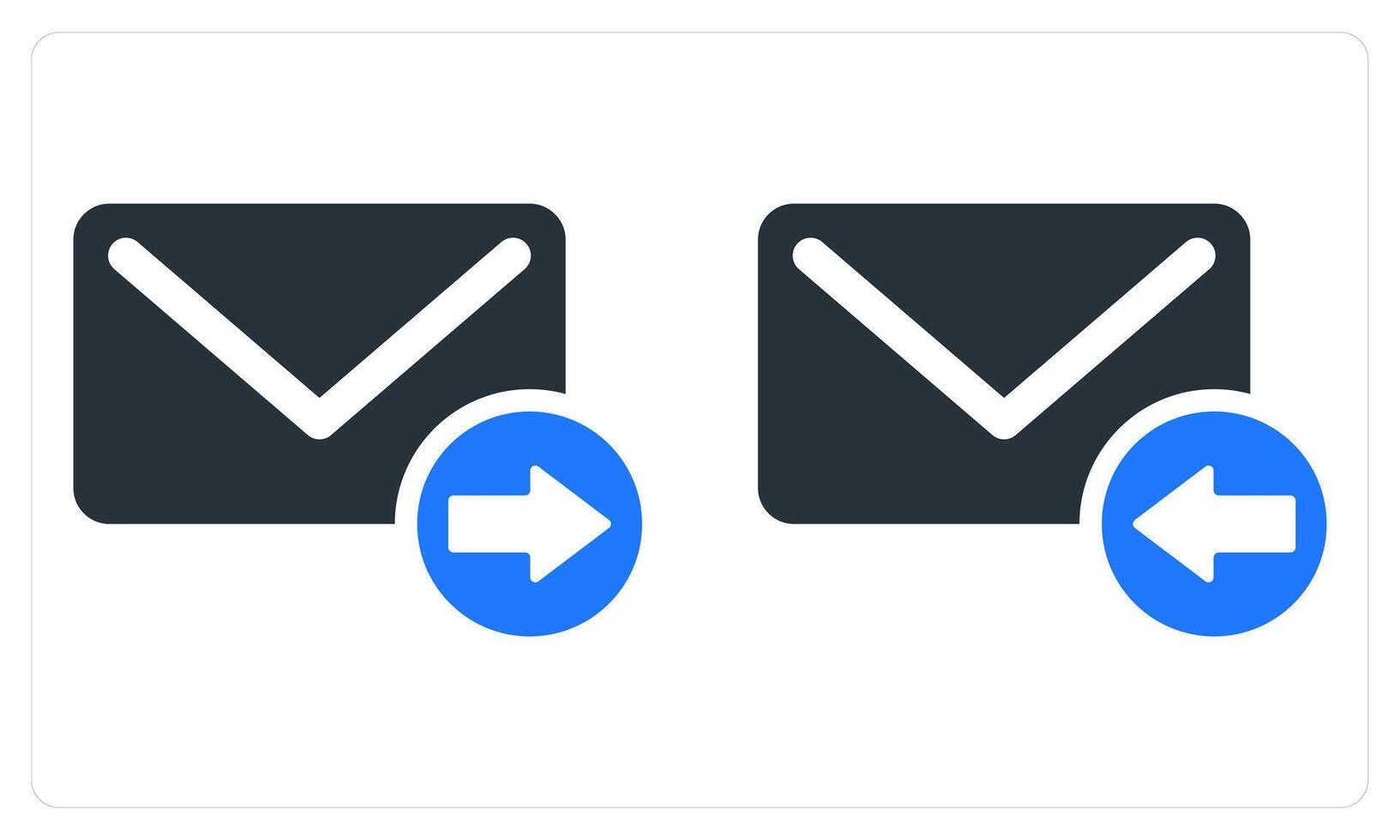 Send Message and Receive Message in blue color vector