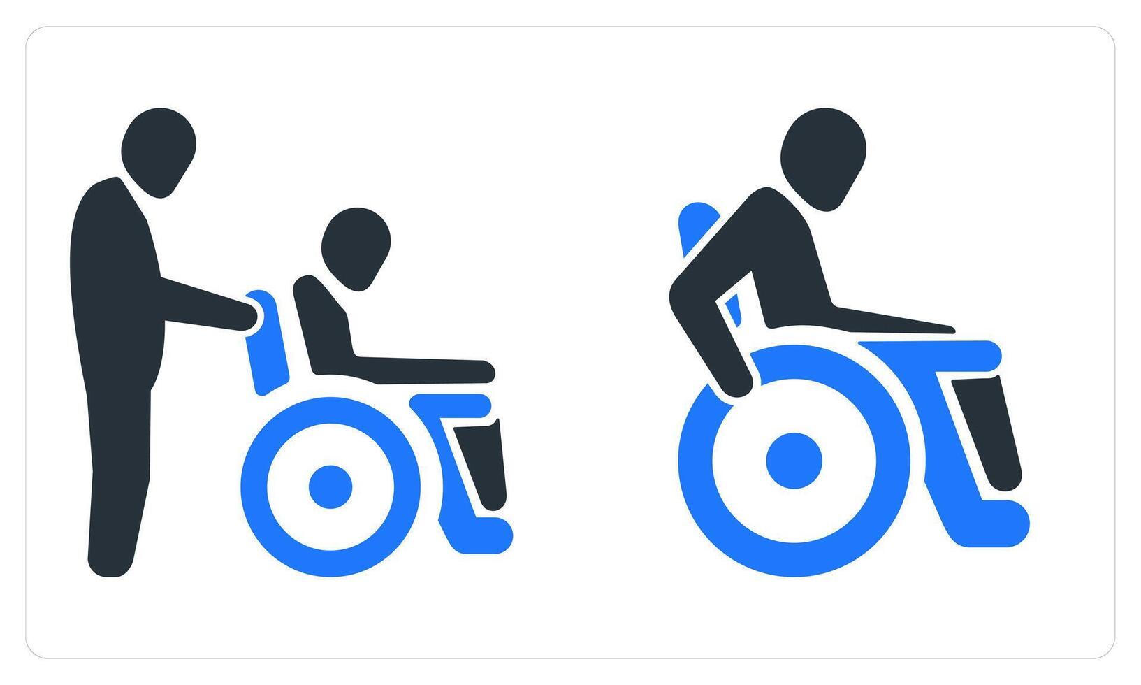 Handicapped and Disability in blue color vector