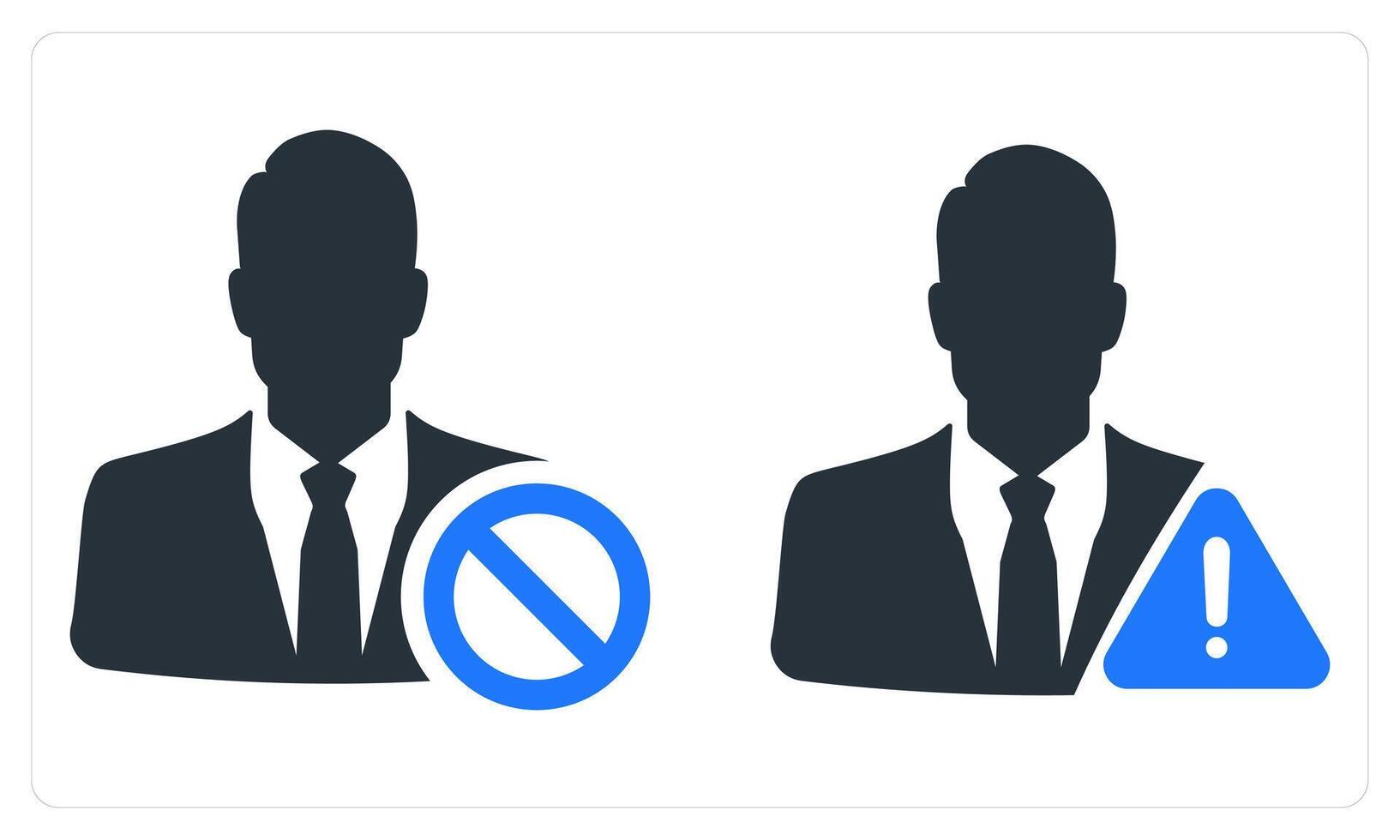 Prohibited Profile and Error Profile in blue color vector