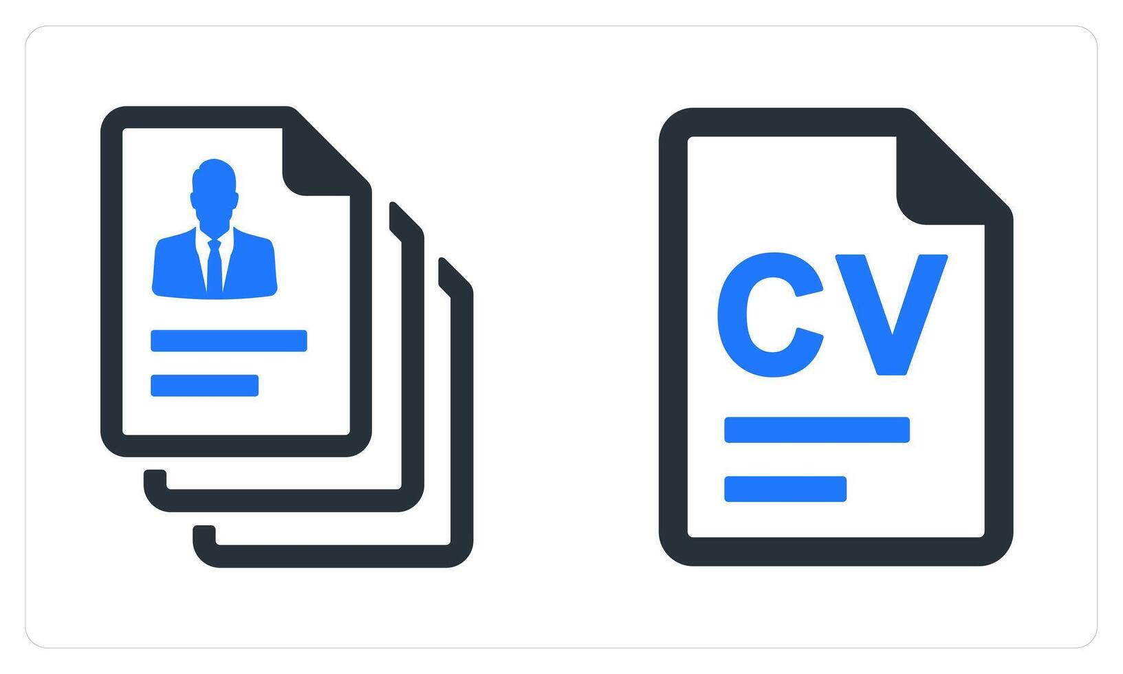 Resume and CV in blue color vector