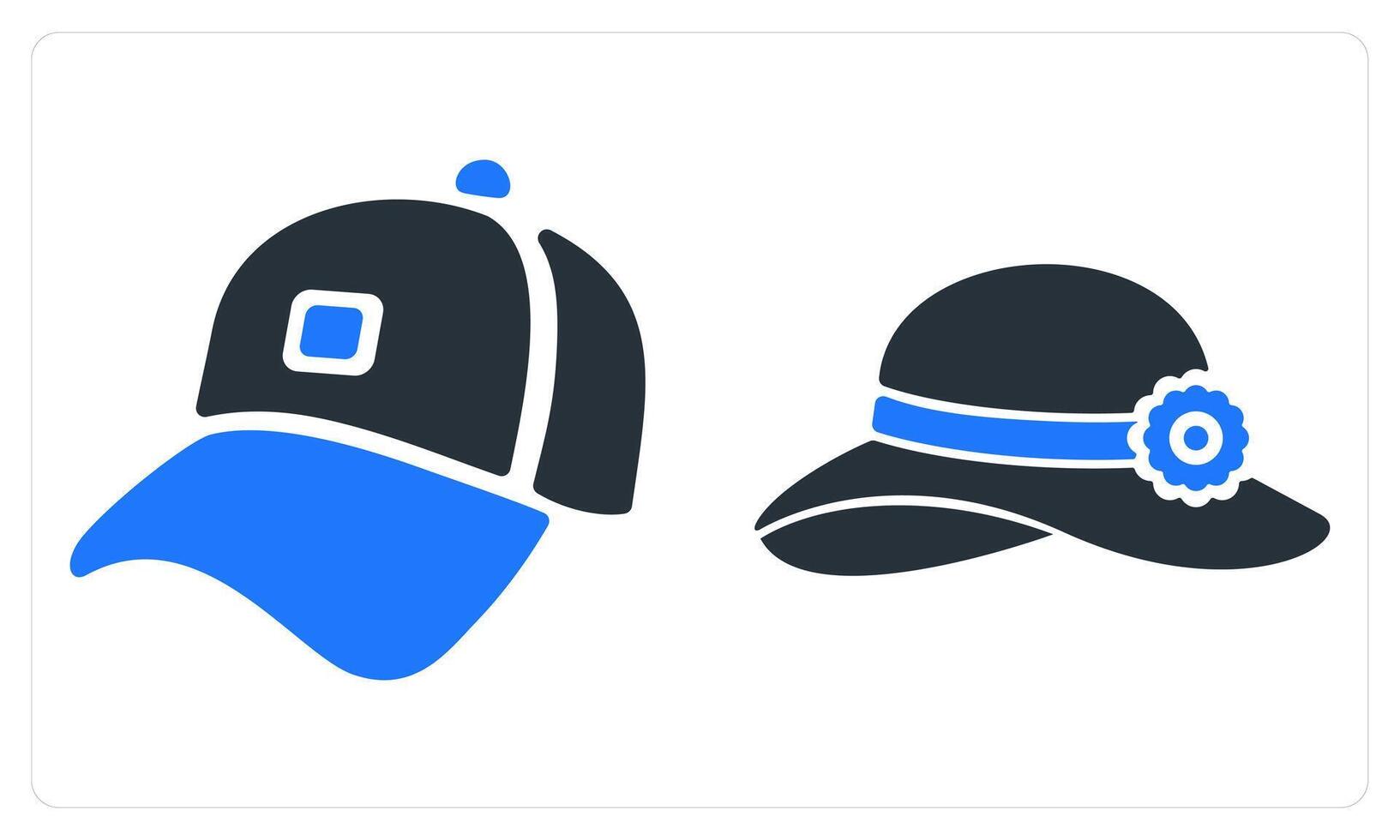 Cap and Hat in blue color vector