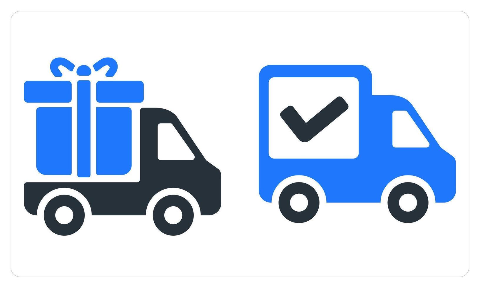 Truck Delivery and Shipping in blue color vector