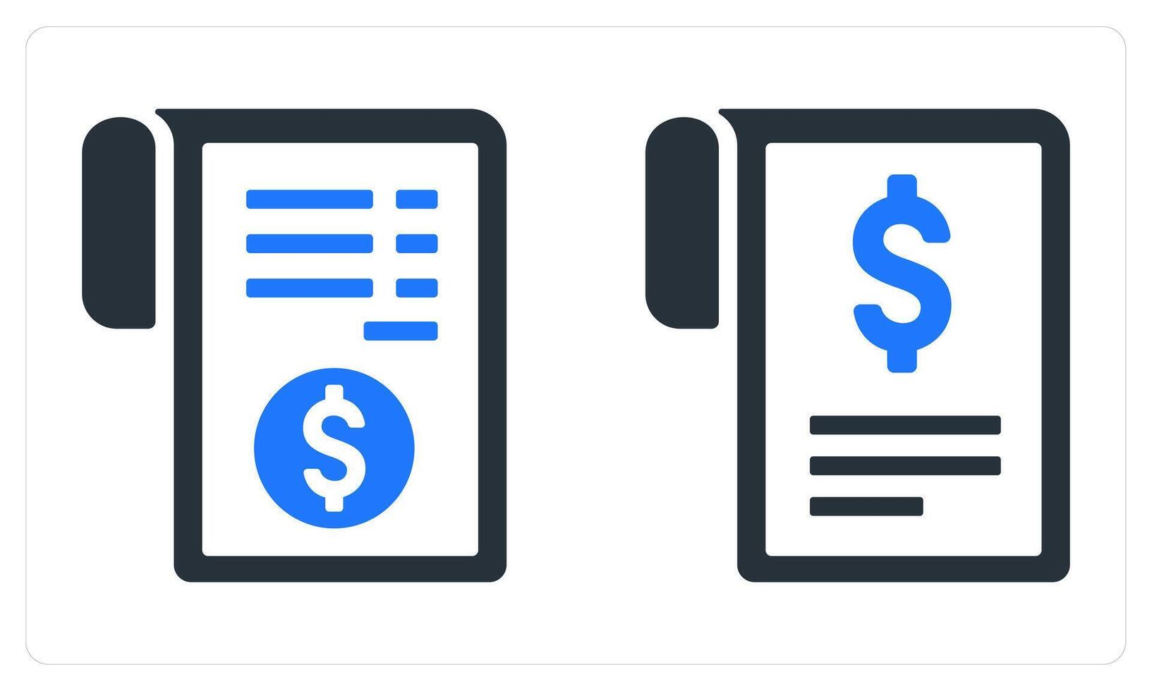 Invoice and Bill in blue color vector