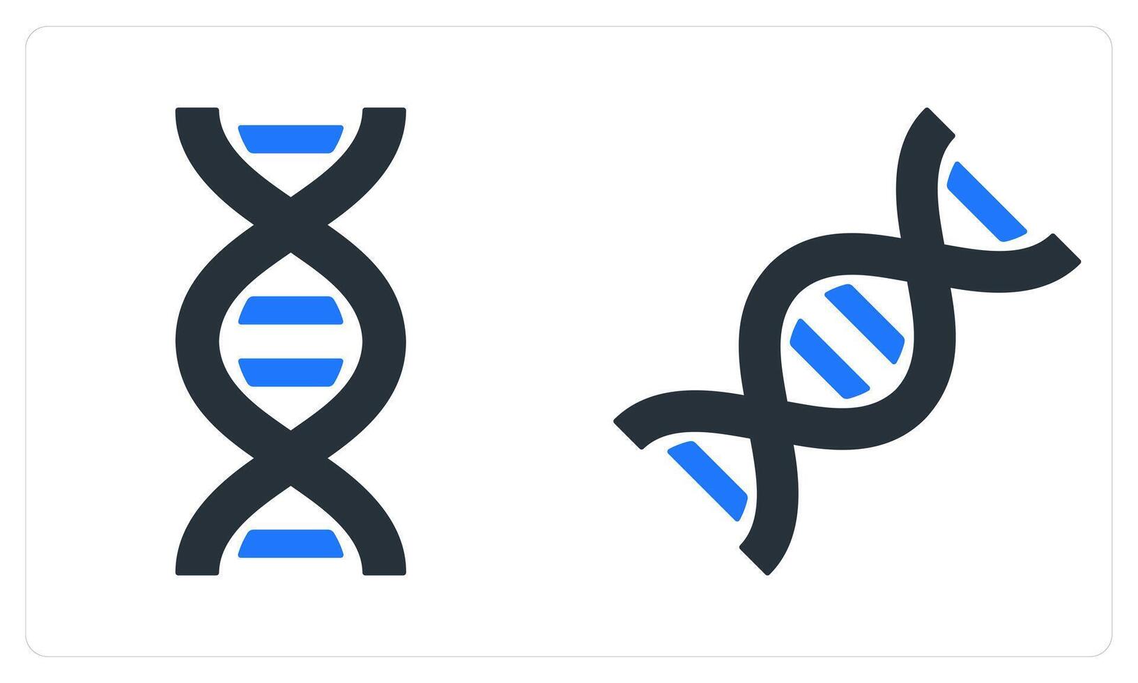 DNA and Genetic in blue color vector