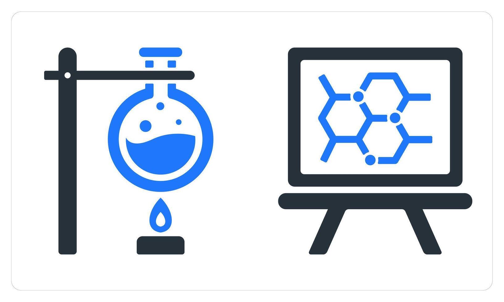 Chemistry and Chemistry Classes in blue color vector