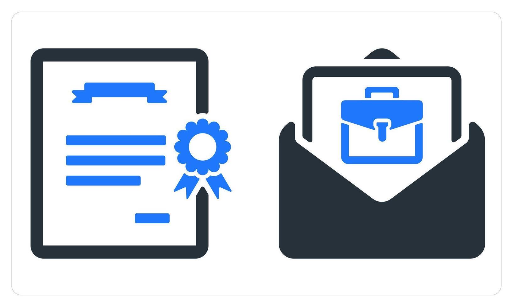Joining Letter and Job Offer in blue color vector