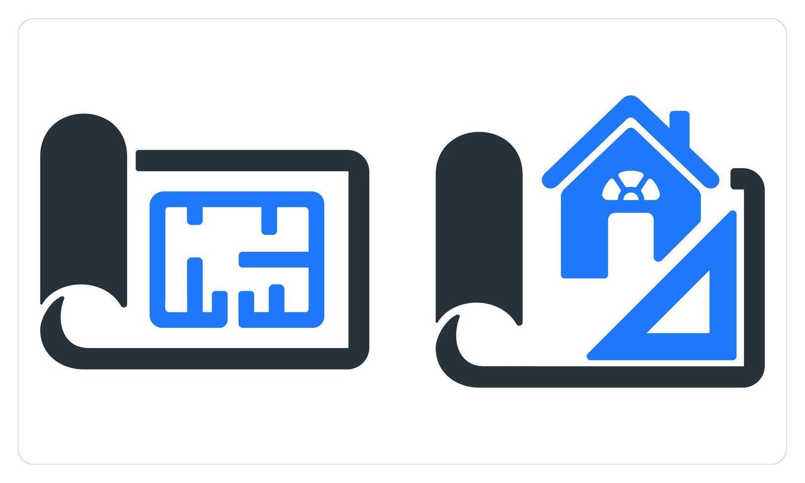Blue Print and Design Home in blue color vector