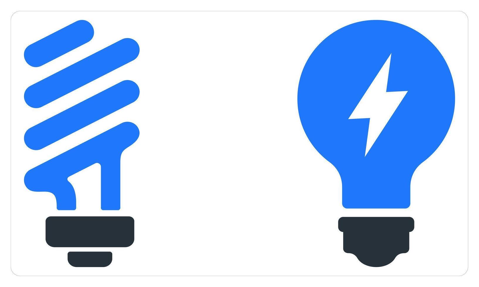 Light and Blub in blue color vector