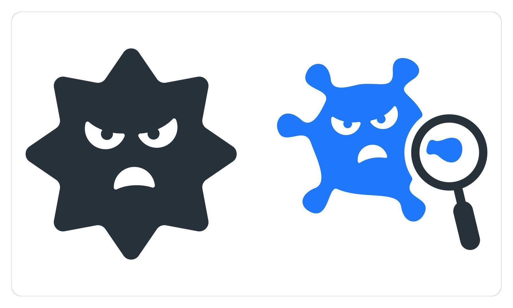 Virus and Virus Scan in blue color vector