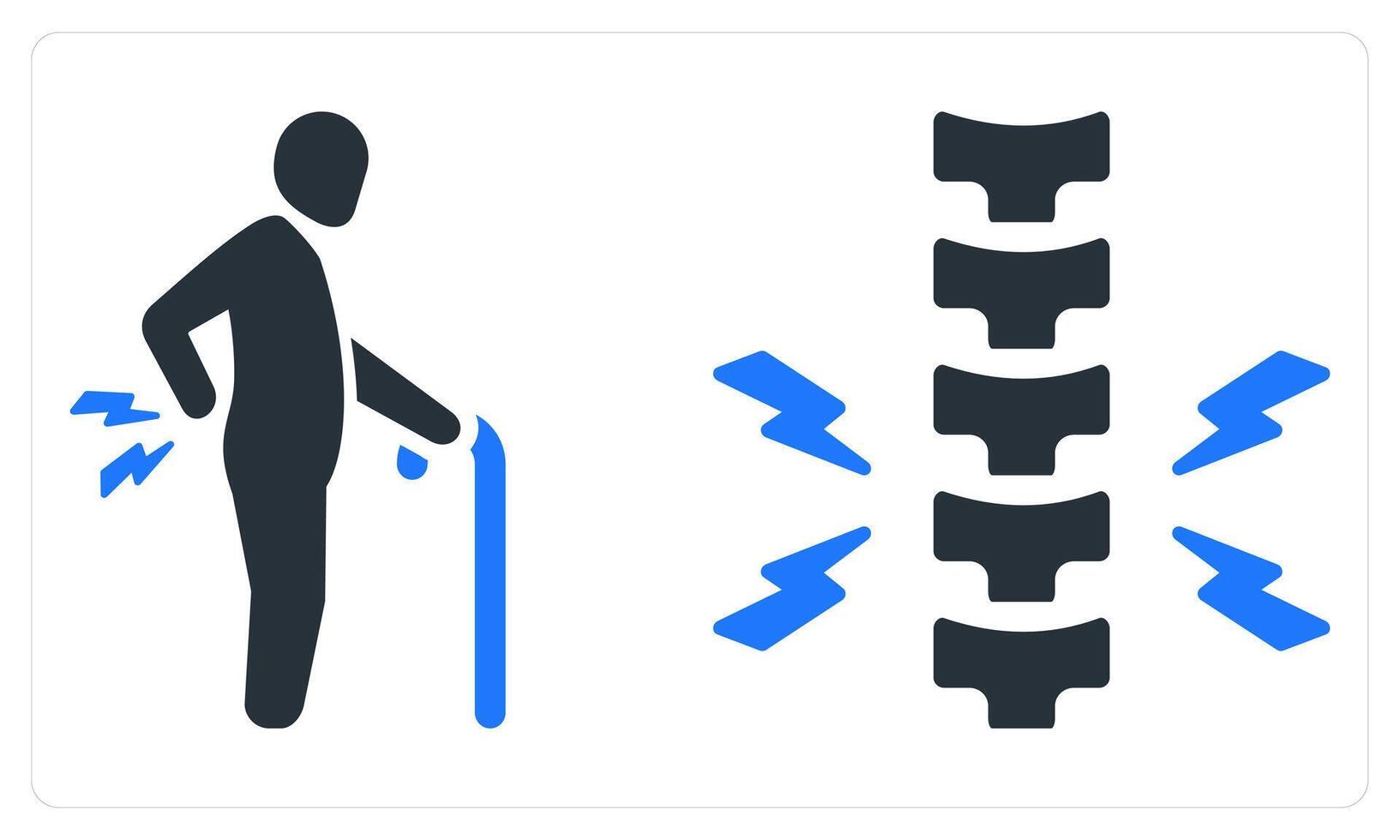 Chronic Pain and Chiropratic in blue color vector