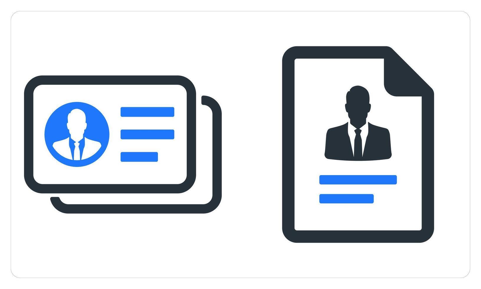 Human Database and Profile in blue color vector