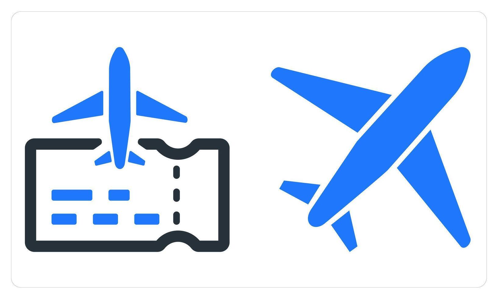 Plane Ticket and Plane in blue color vector
