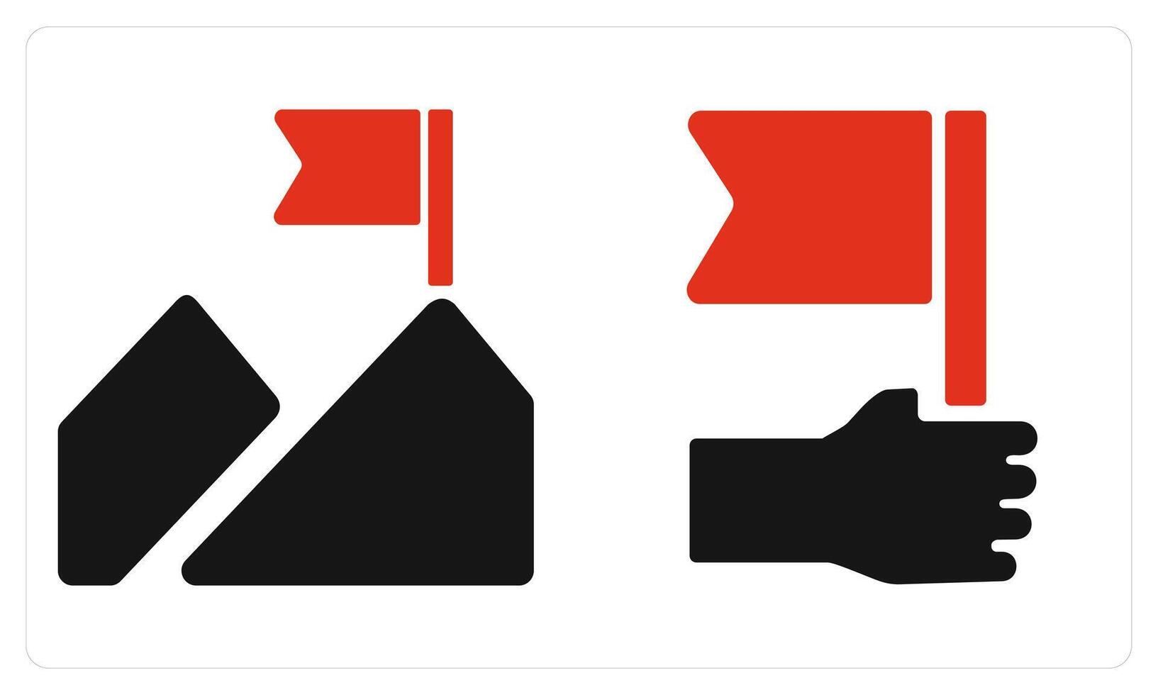 Mission and Achievement in red color vector