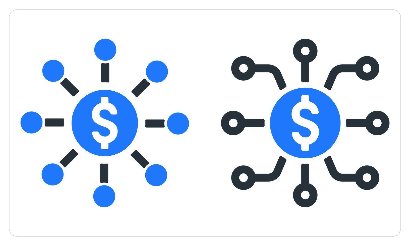 Fundraising Network and Finance Network in blue color vector