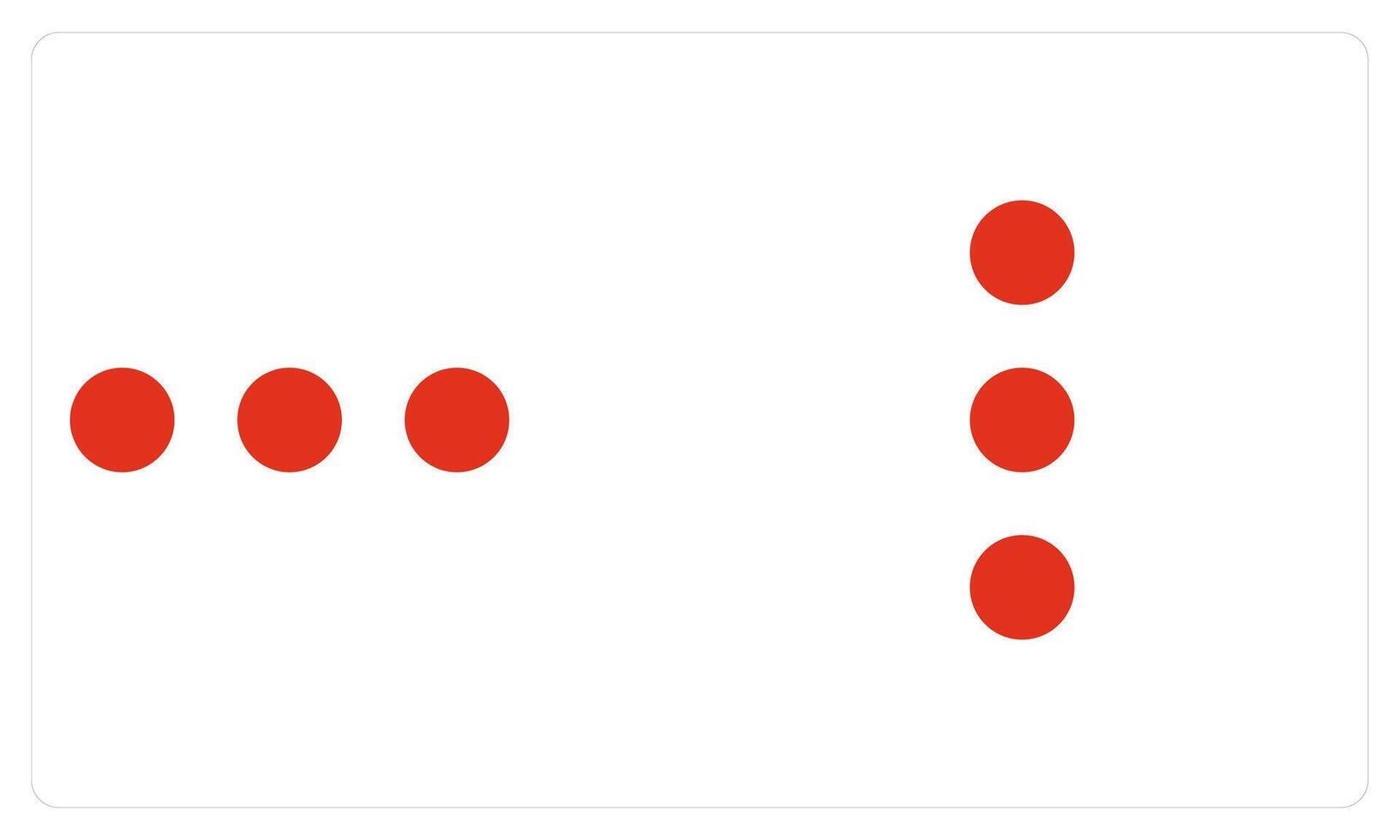 Vertical Dots and horizontal Dots in red color vector