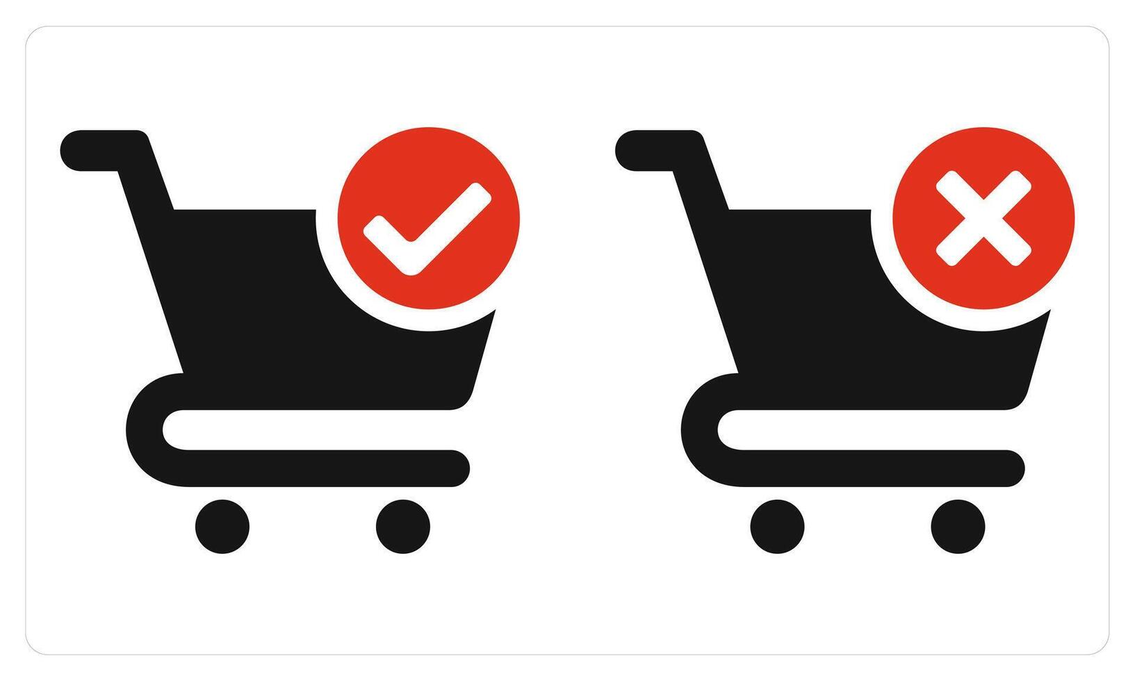 Add To Cart and Remove From Cart in red color vector