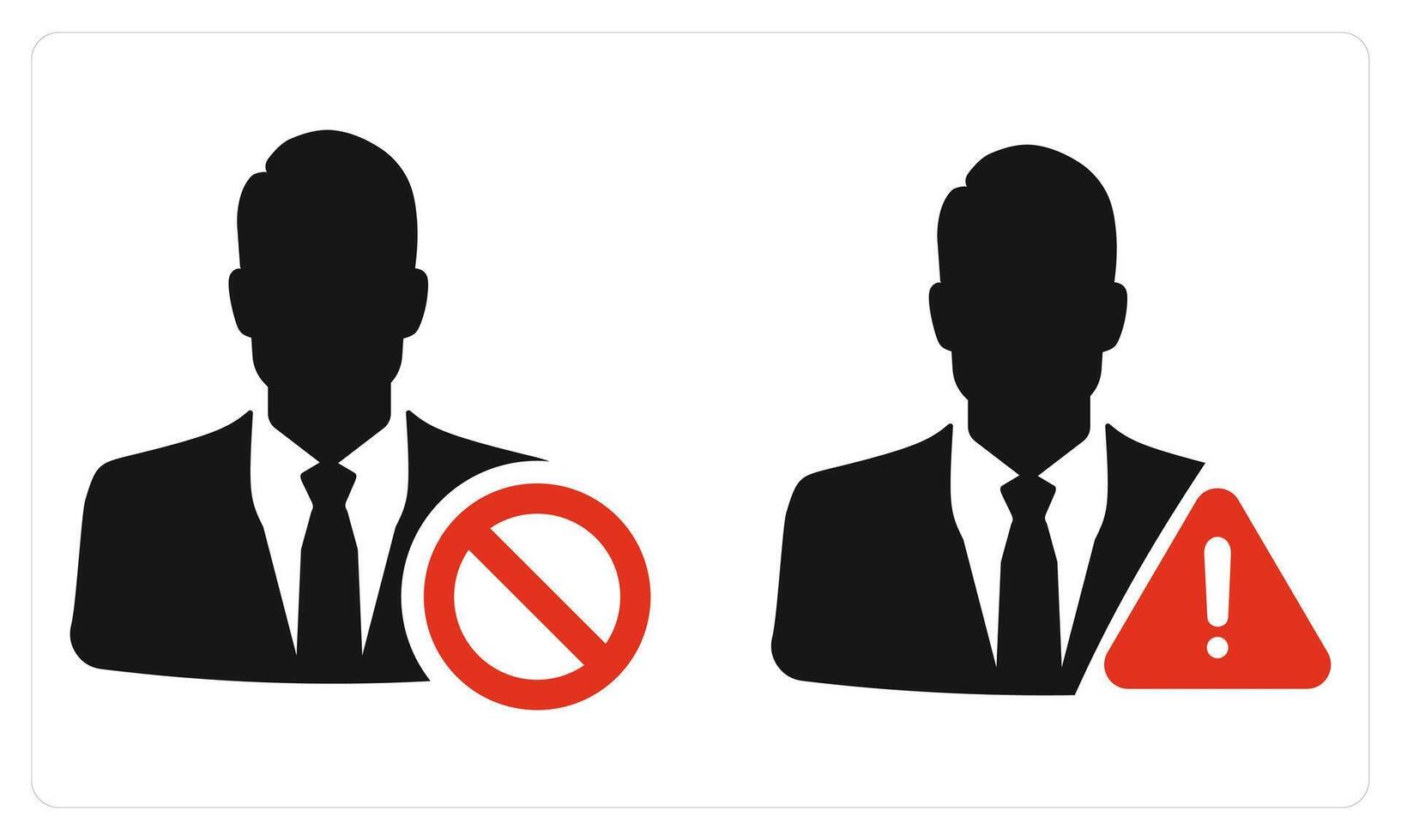 Prohibited Profile and Error Profile in red color vector