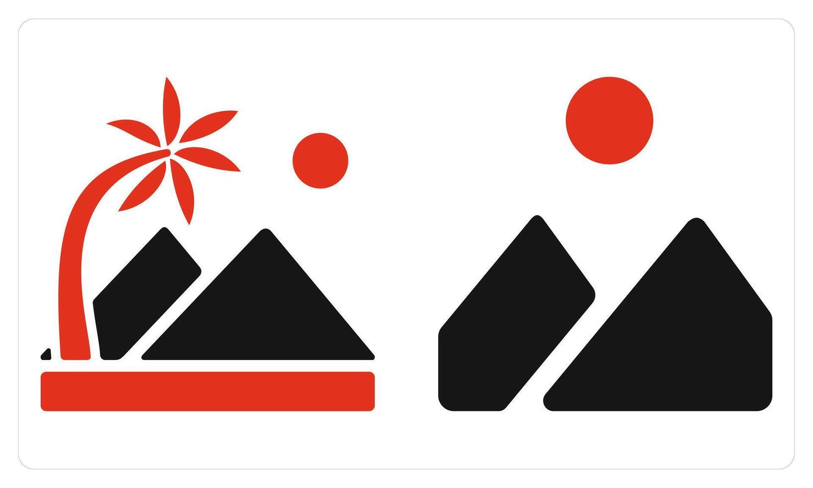 Nature and Mountains in red color vector