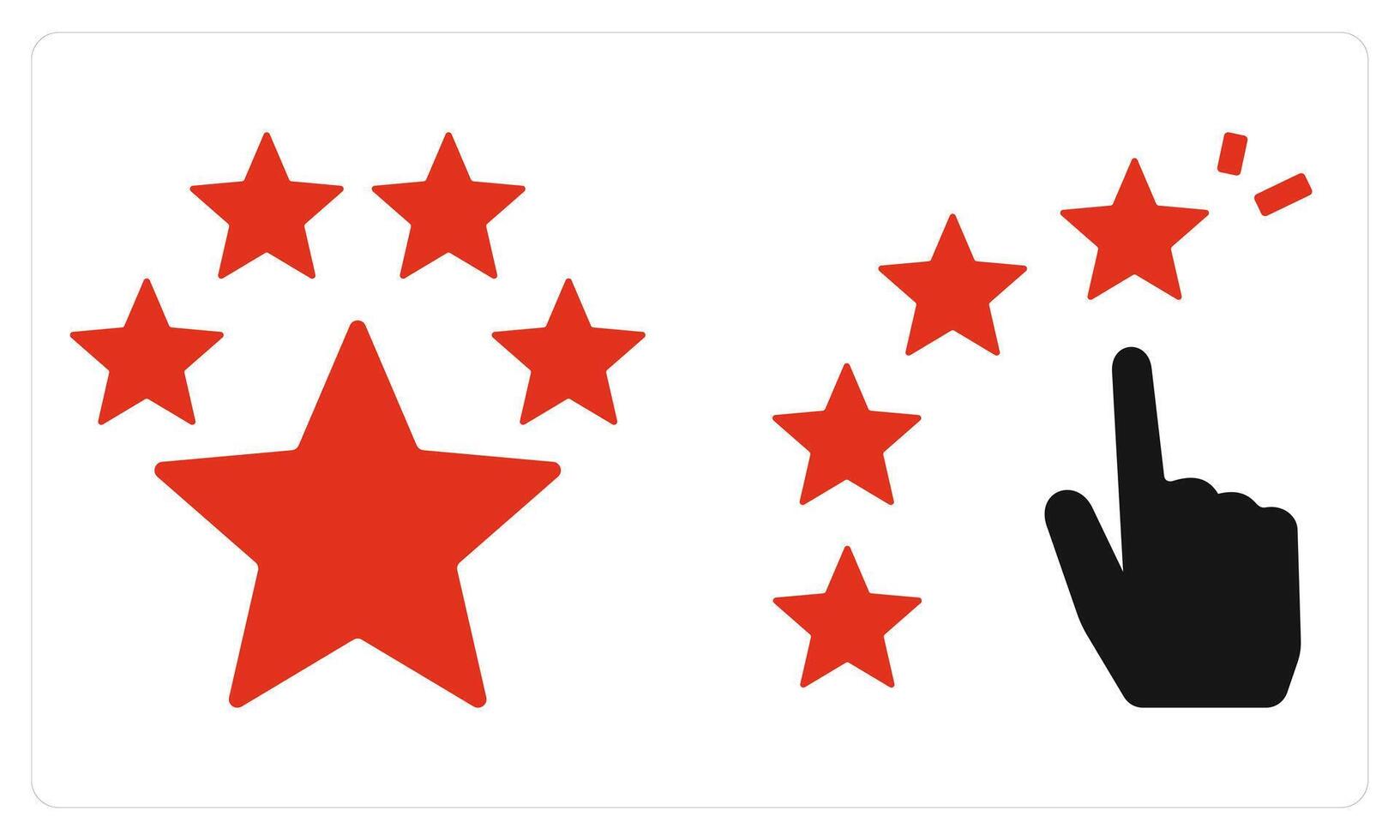 Premium Rating and Star Rating in red color vector
