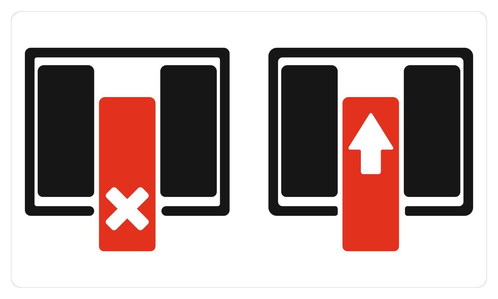 Delete Column and Insert Column in red color vector
