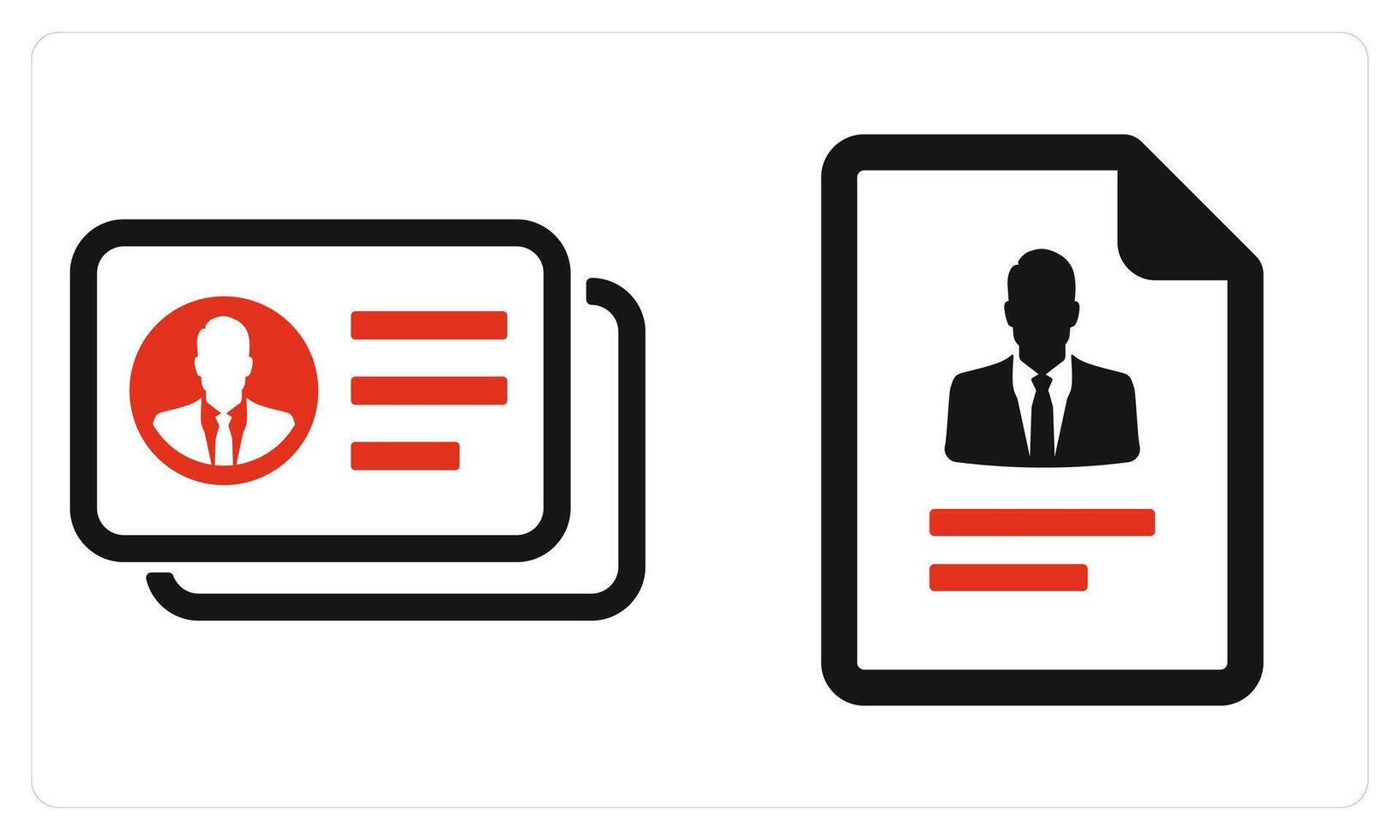 Human Database and Profile in red color vector