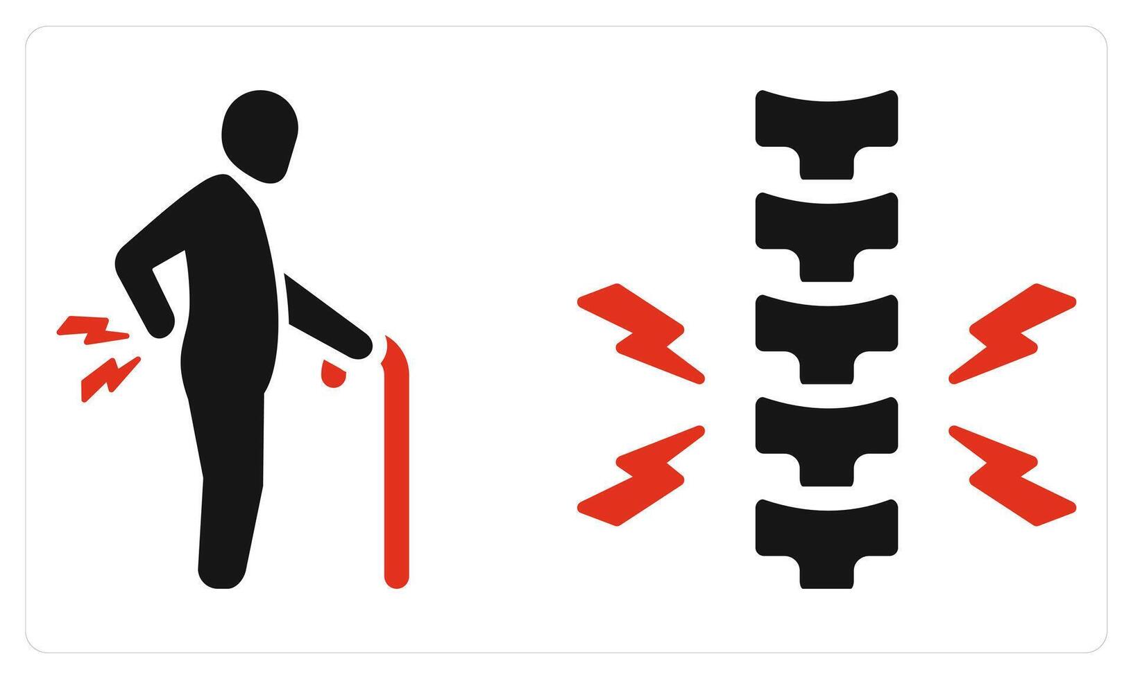 Chronic Pain and Chiropratic in red color vector