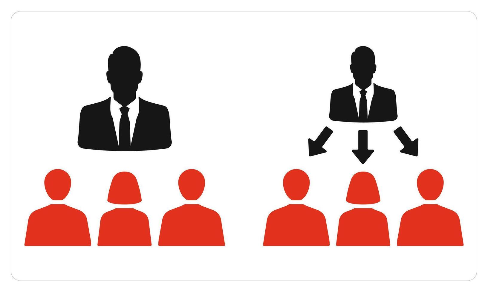 Group Meeting and Trainer in red color vector