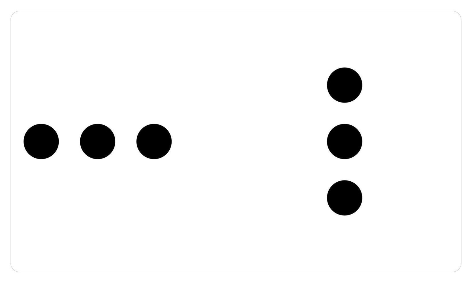 Vertical Dots and horizontal Dots in black color vector