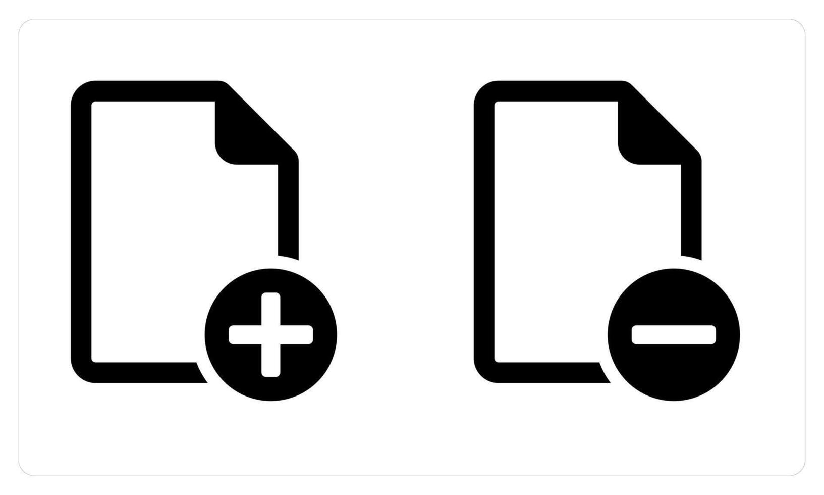 Add File and Remove File in black color vector