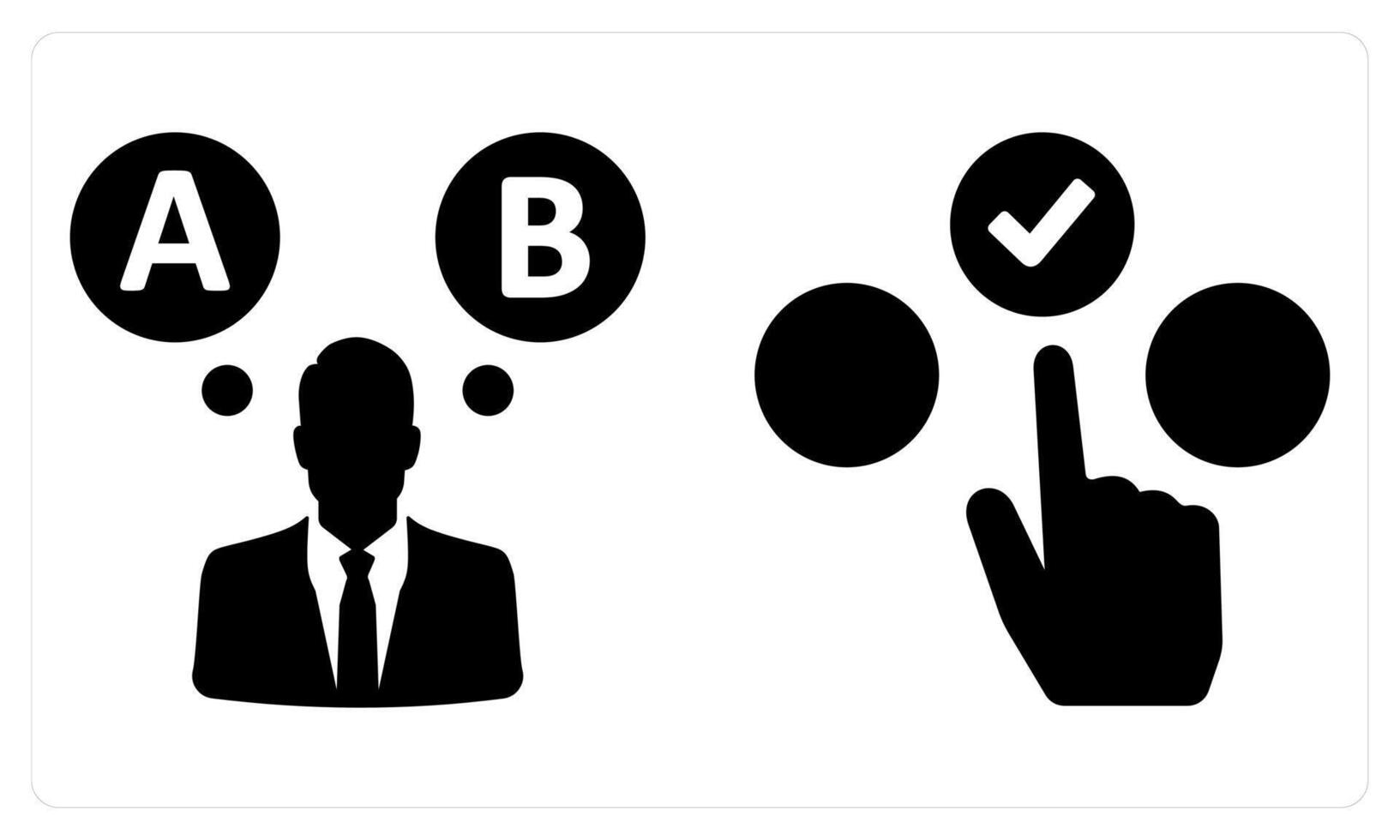 Option and Choice in black vector