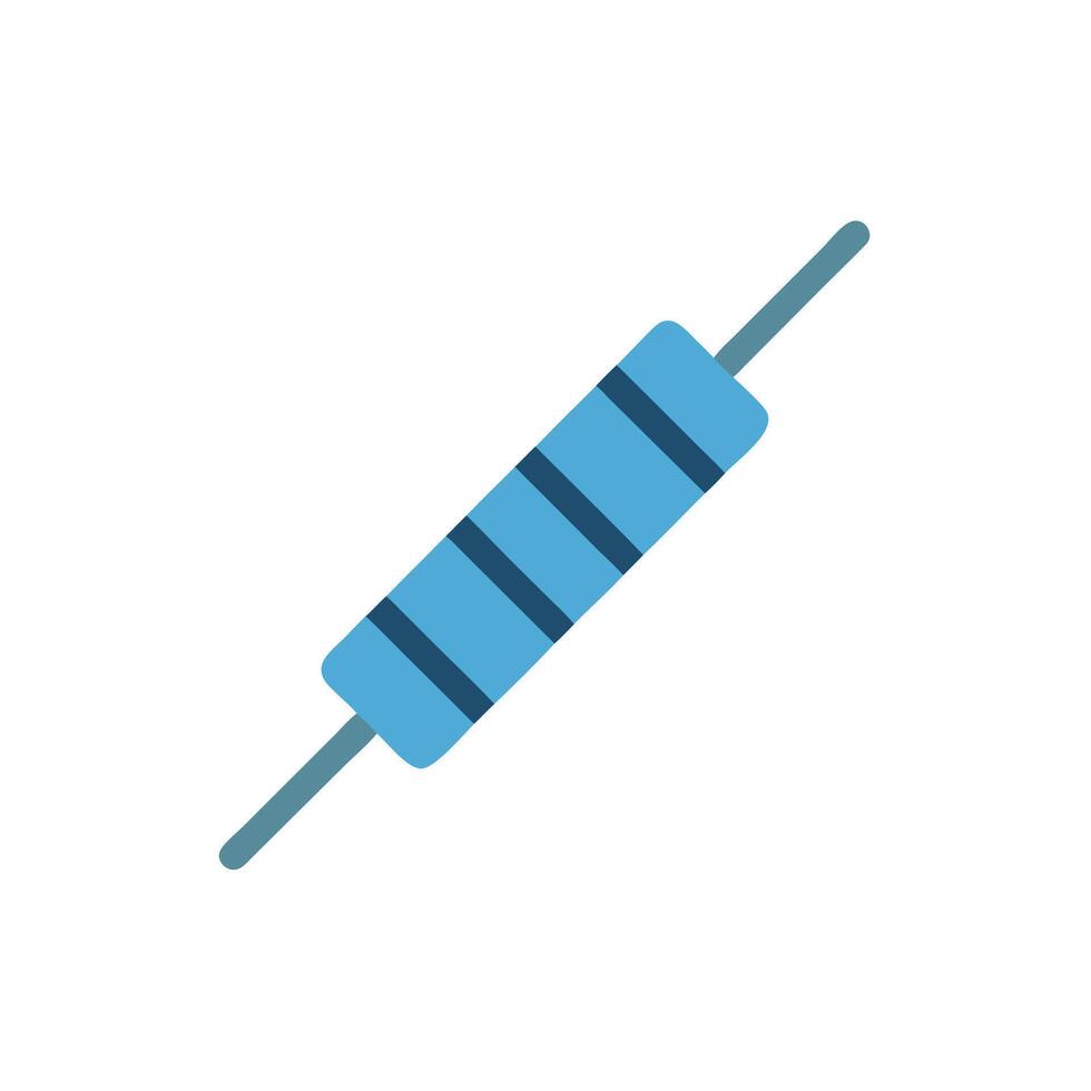 A blue resistive element icon on a white background vector
