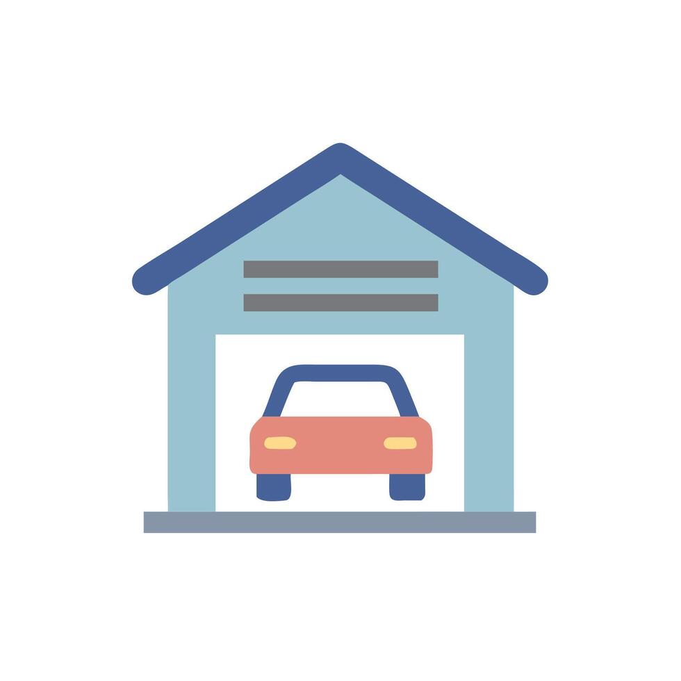 Car garage icon illustration vector