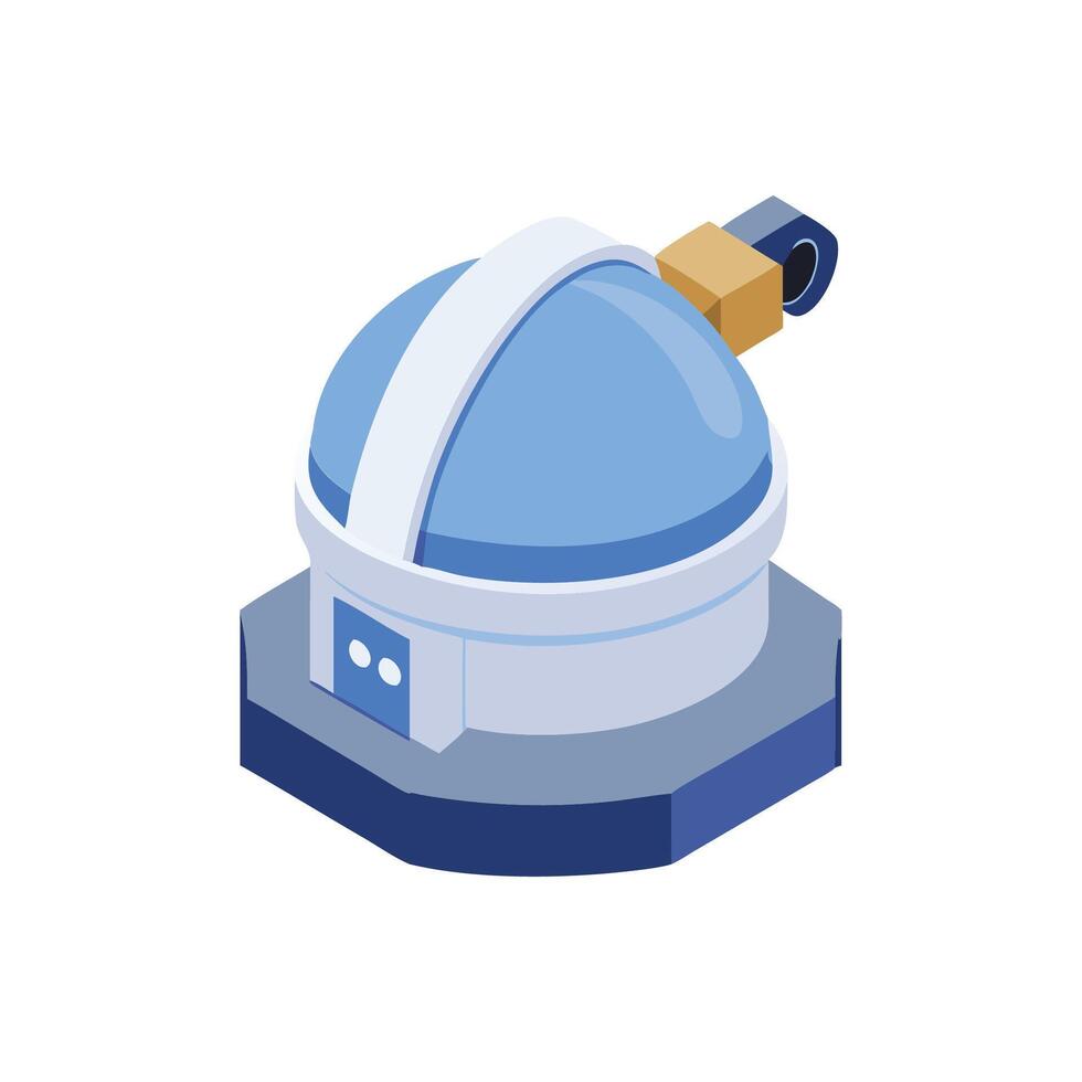 A blue and white dome with a lock on it vector