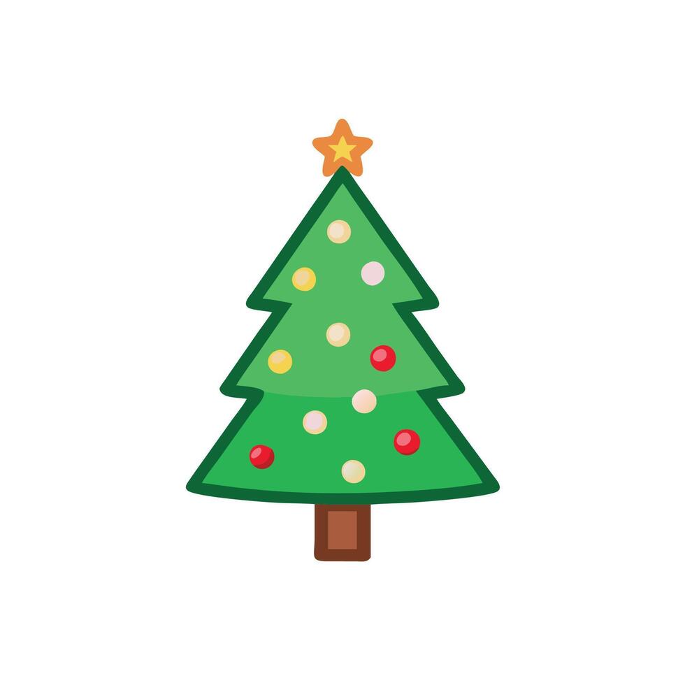Christmas tree icon illustration vector