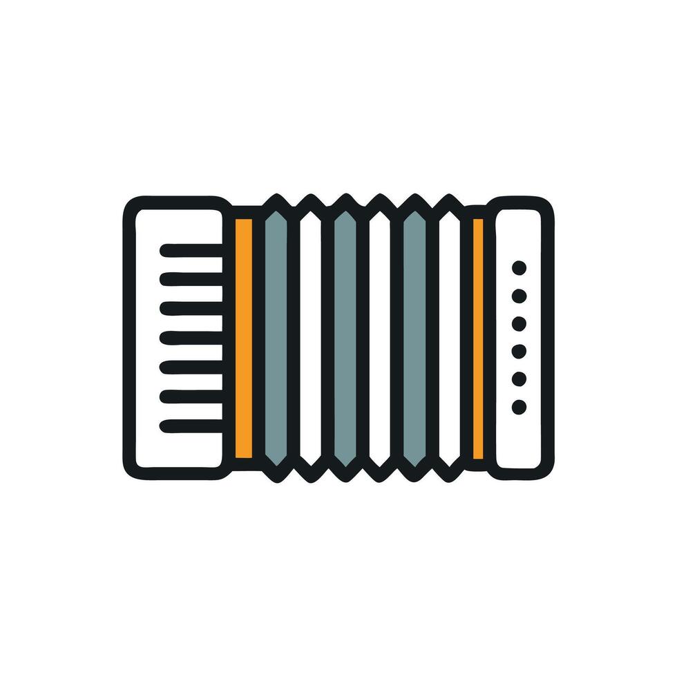 An accordion icon on a white background vector