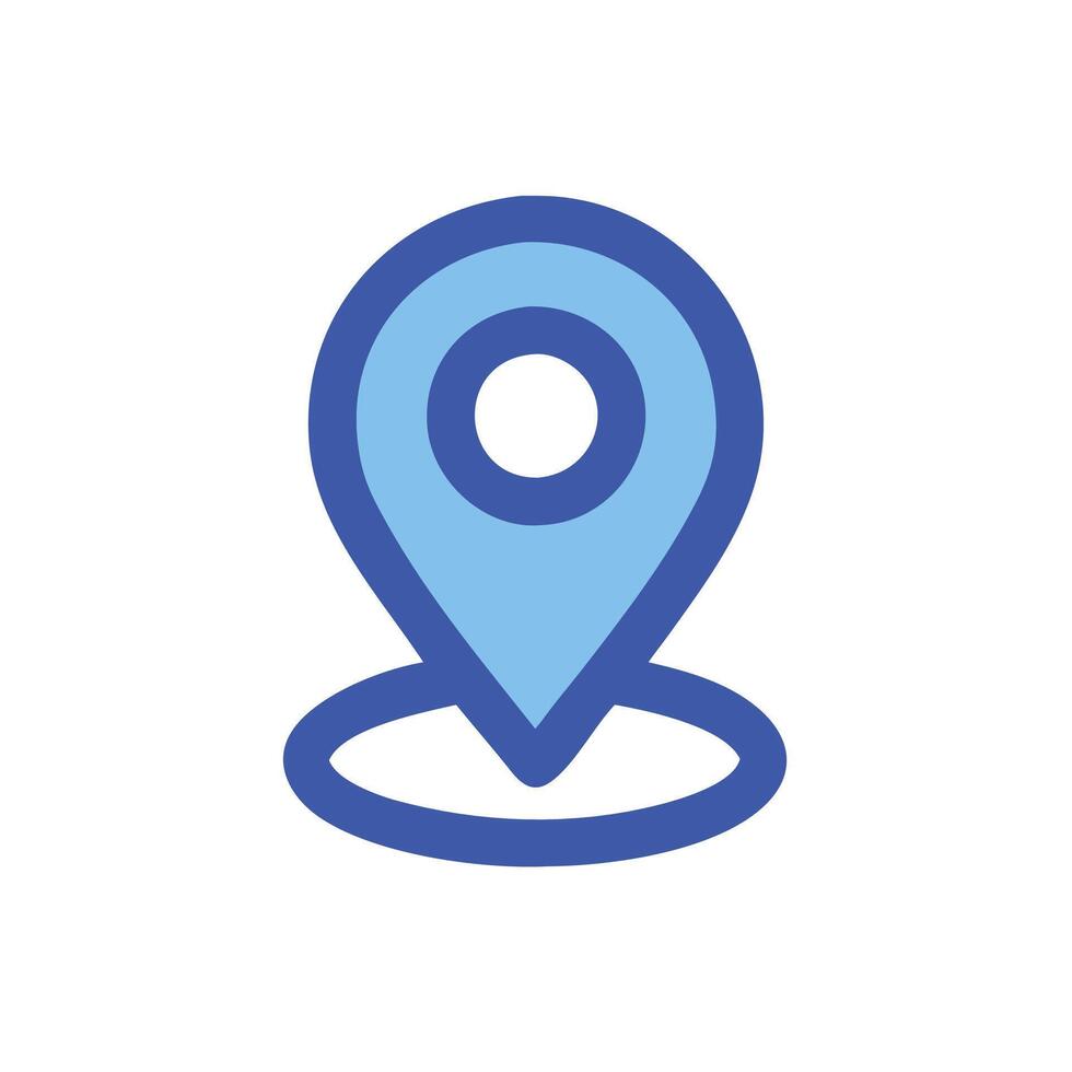 A location marker icon on a white background vector