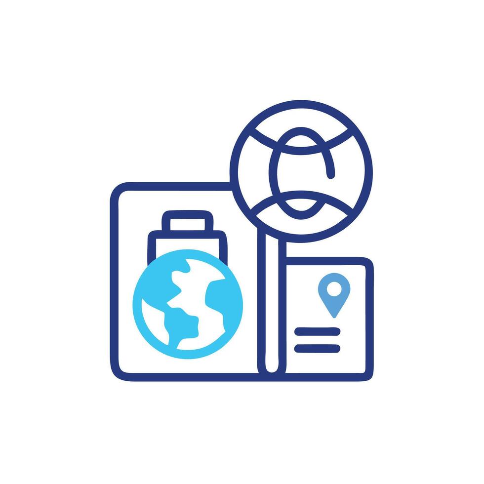 Travel line icon travel concept illustration vector