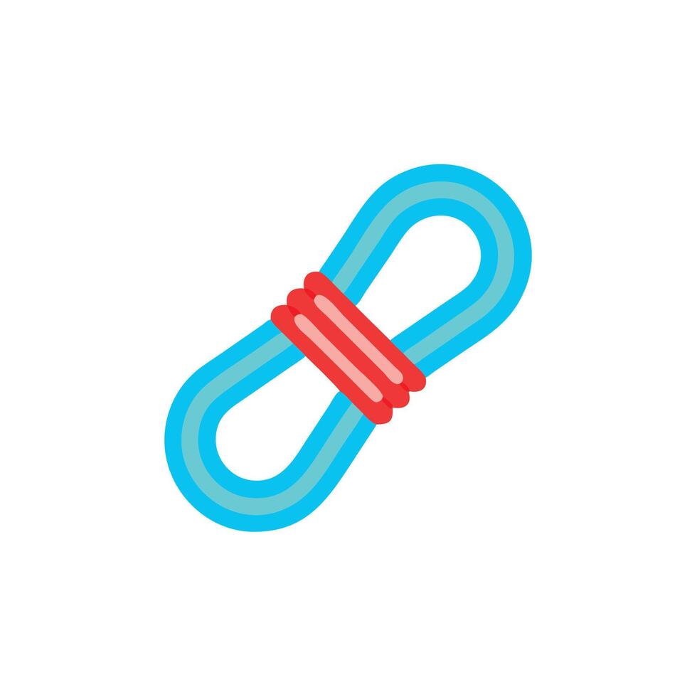 A blue and red rope with a red handle vector