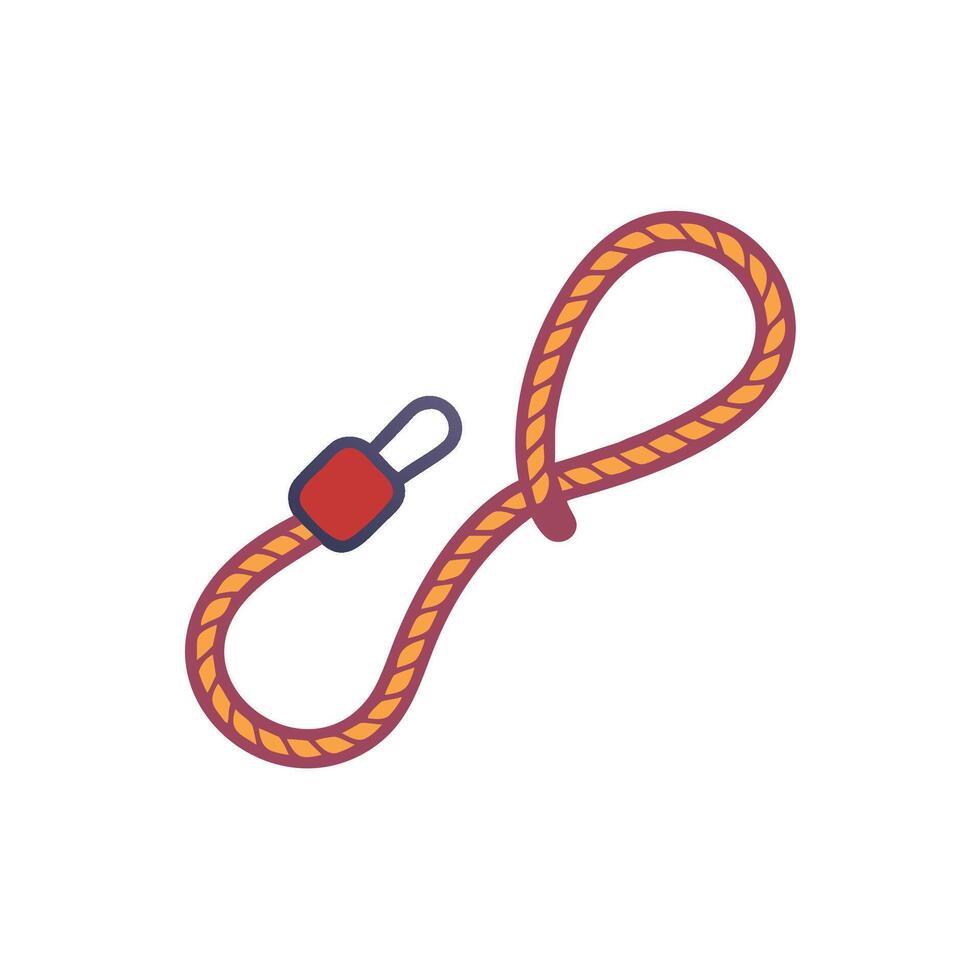 A rope with a hook on it vector