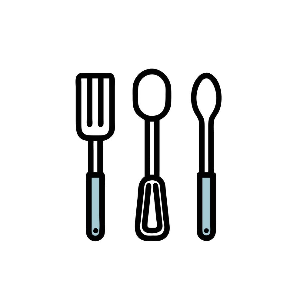 Kitchen utensils icon illustration vector