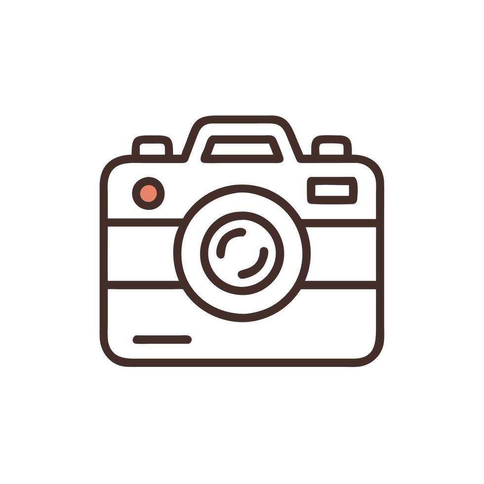 A camera icon on a white background vector
