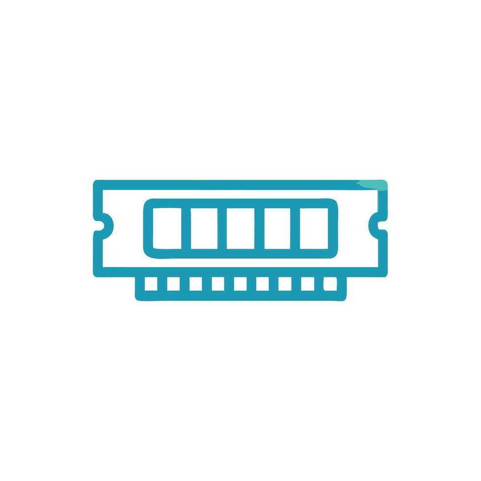 un computadora memoria módulo icono vector