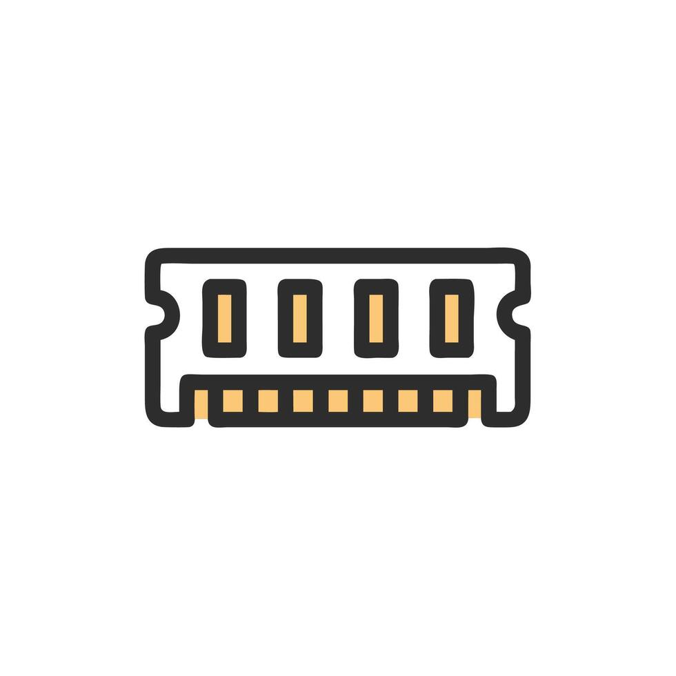 A memory module icon on a white background vector