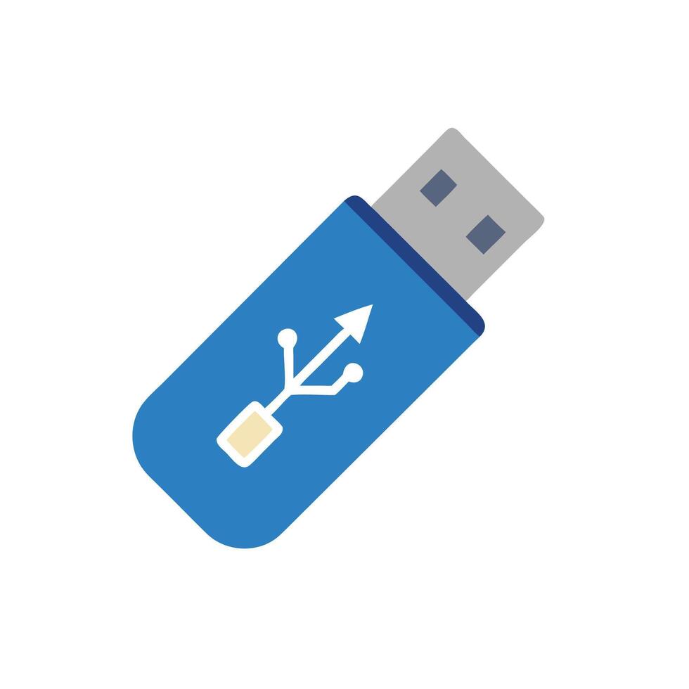 Usb flash drive icon isolated on white background vector