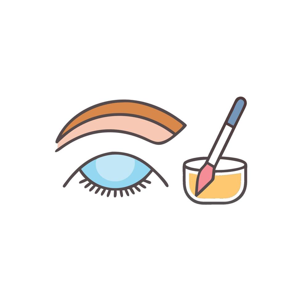 Eyeliner and eye makeup icon illustration vector