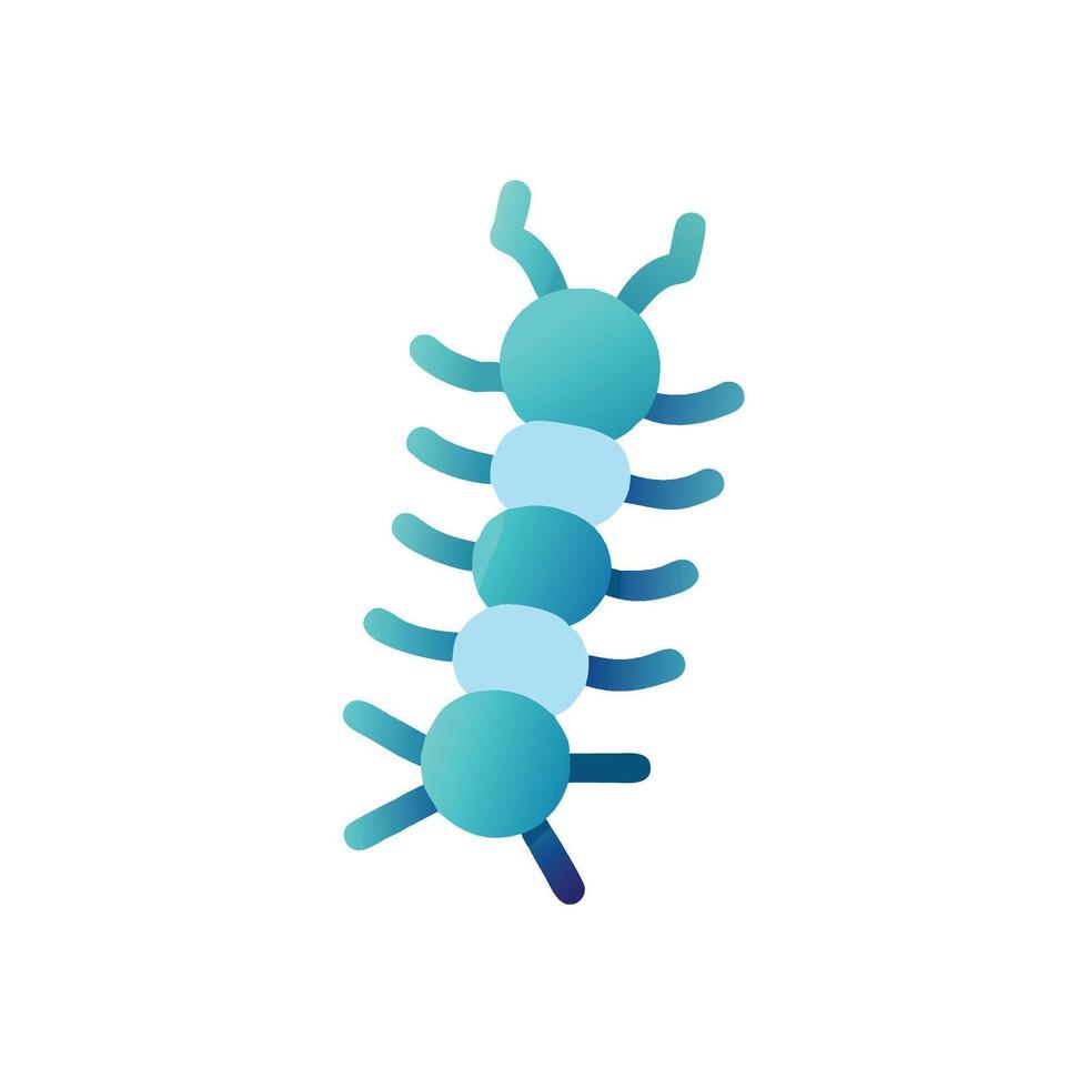 A blue bug with a long tail on a white background vector