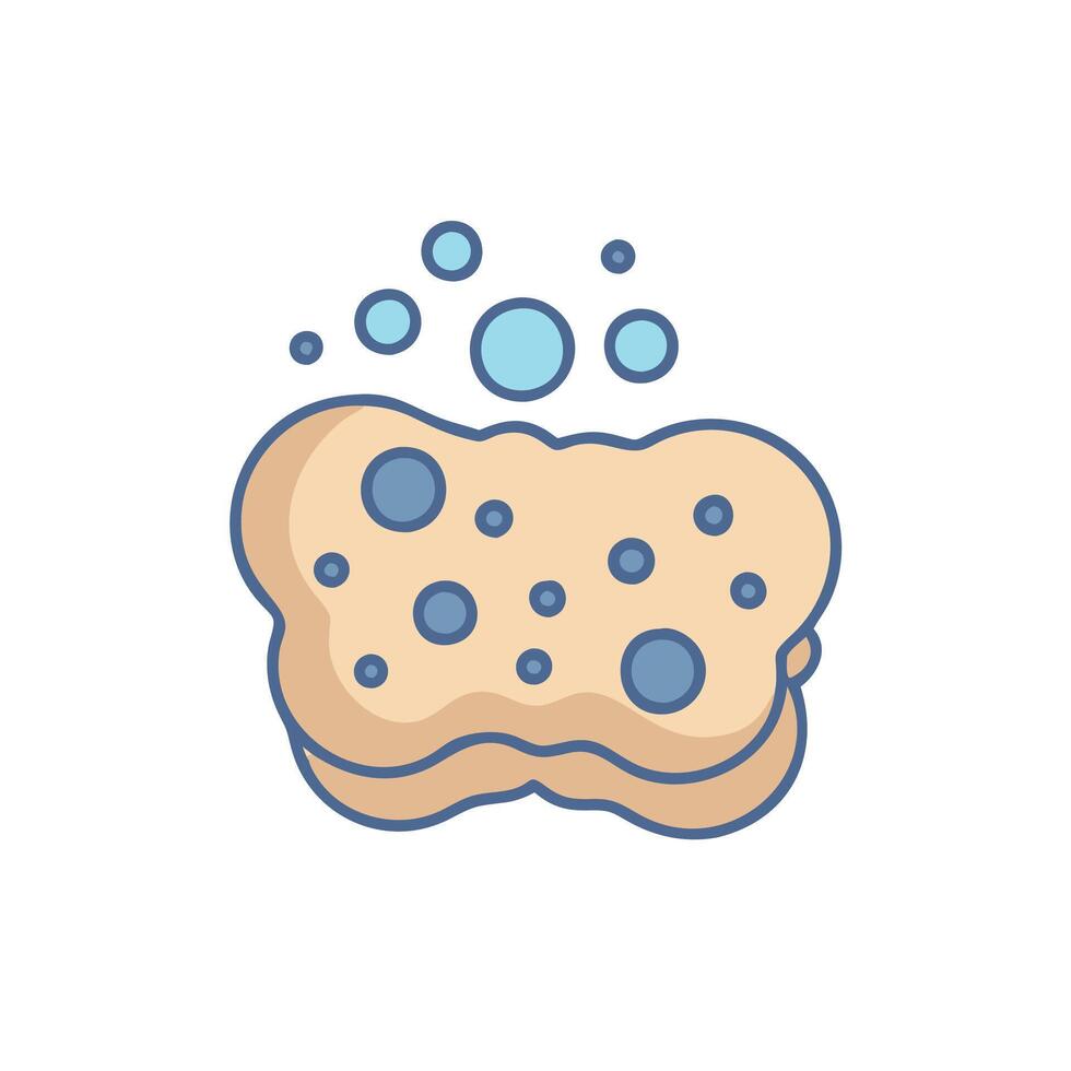 A cartoon character with bubbles on it vector