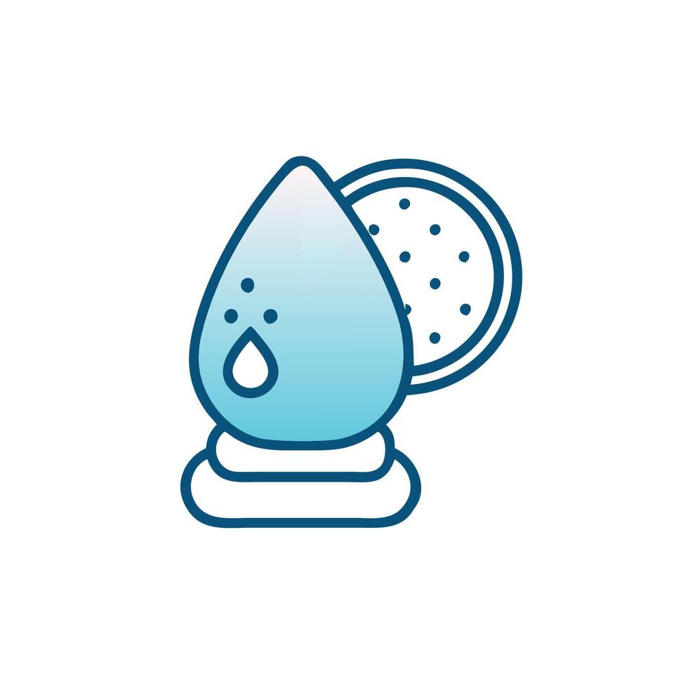 Water drop icon, line design, illustration vector