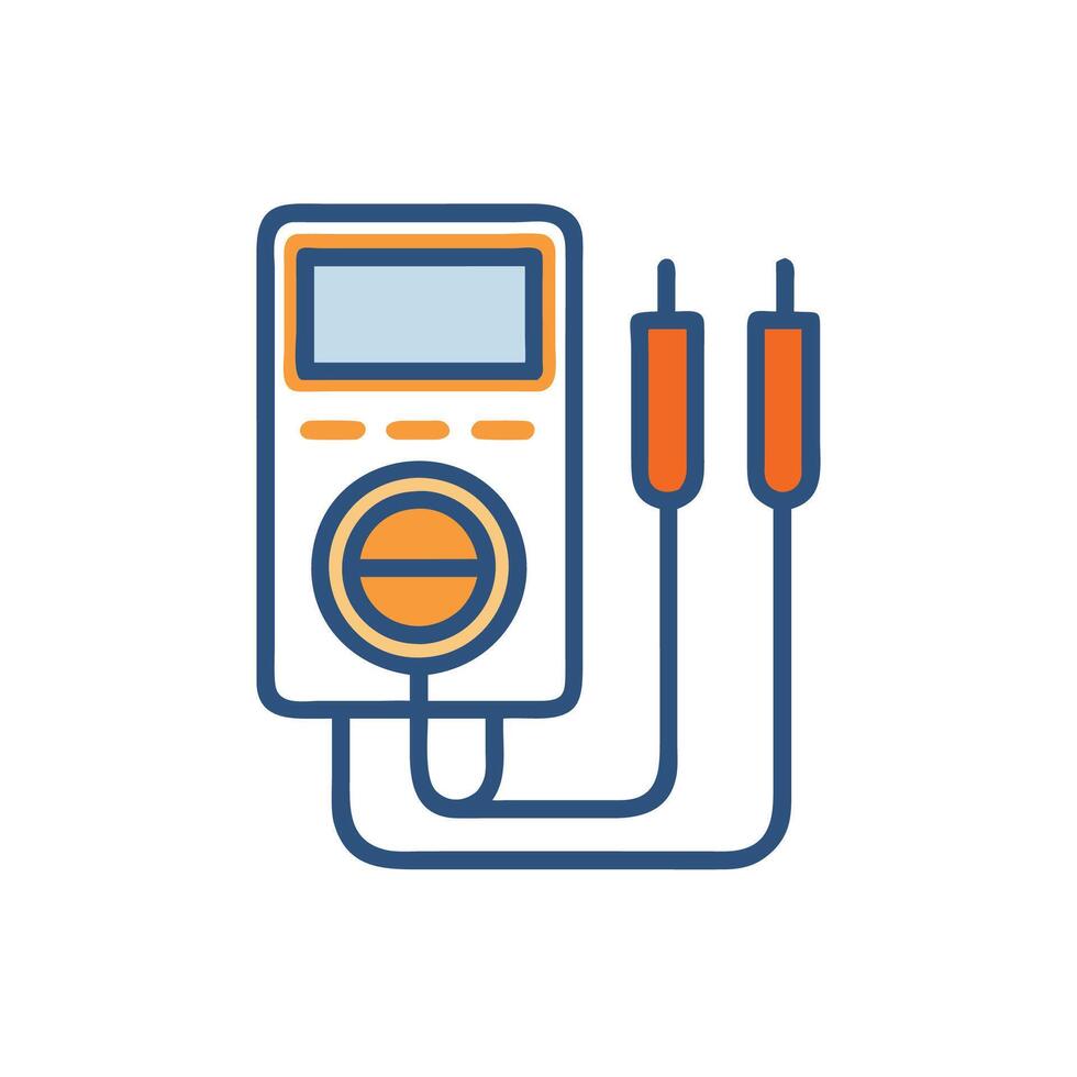 An electronic device with a plug and a light vector